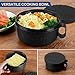 RORBAM Ramen Cooker,Microwave Ramen Bowl,Ramen Noodle Bowl 48 oz, College Dorm Room Essentials for Girls for Boys, Apartment Essentials, BPA-Free. (black)