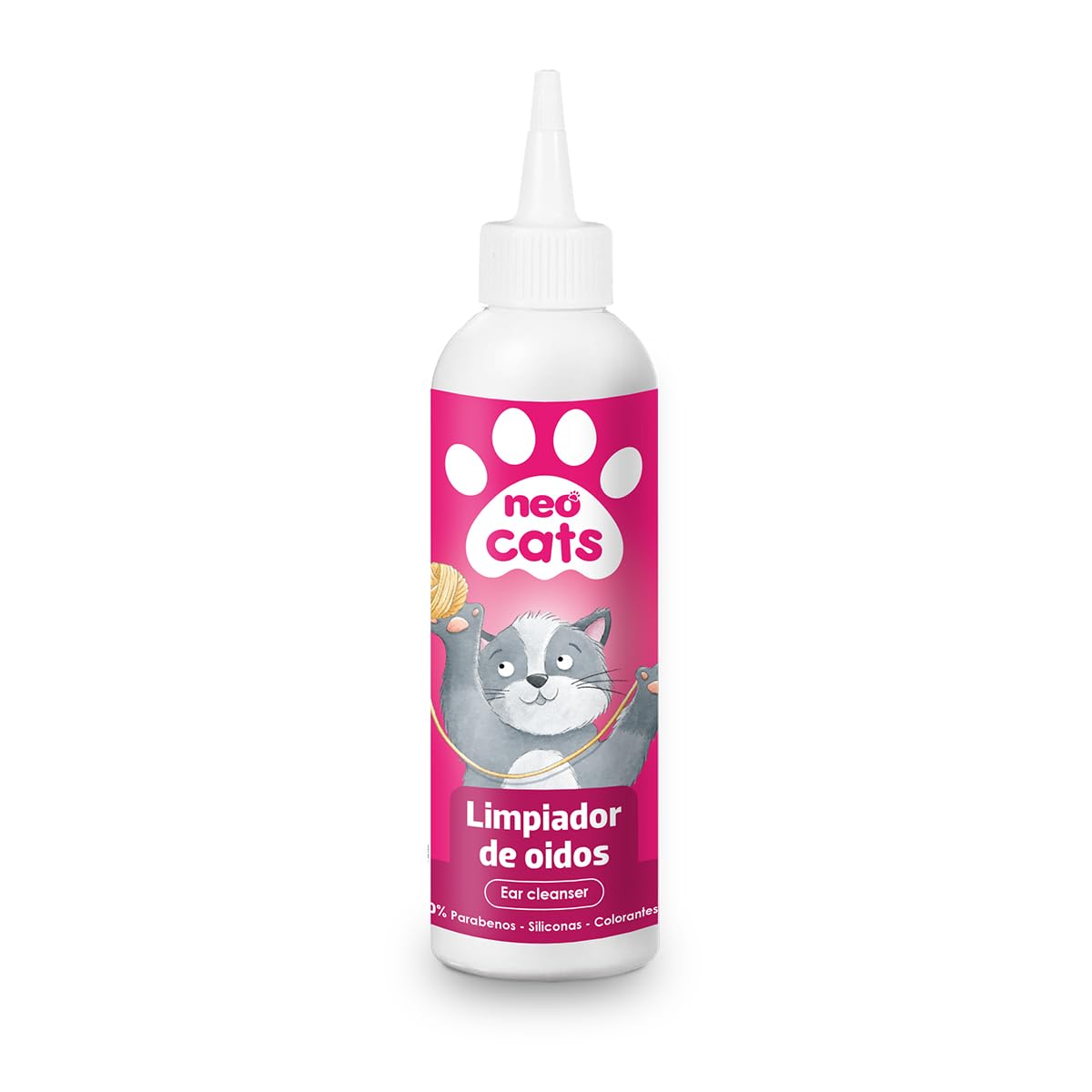 Limpiador de Oídos para Gatos con Árbol de Té y Aloe Vera - Previene Otitis, Ácaros y Reduce el Mal Olor - Fórmula con pH Adaptado y Extracto Natural - 125 ml