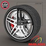  Rimblades Flex universal Felgenschutz & Styling Neu 2018 Alu Felgen Schutzring Felgenringe Felgenstyling 13 bis 22 Zoll Rim Protector Guard Ringz Felgenrandaufkleber Felgenhornschutz (Schwarz) 