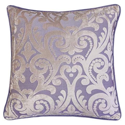 Homey Cozy Modern Velvet Throw Pillow Cover, Purple Luxury Elegant Geometric Soft Fuzzy Cozy Warm Slik Decorative Square Couch Cushion Pillow Case 20 x 20 Inch, Cover Only Cover