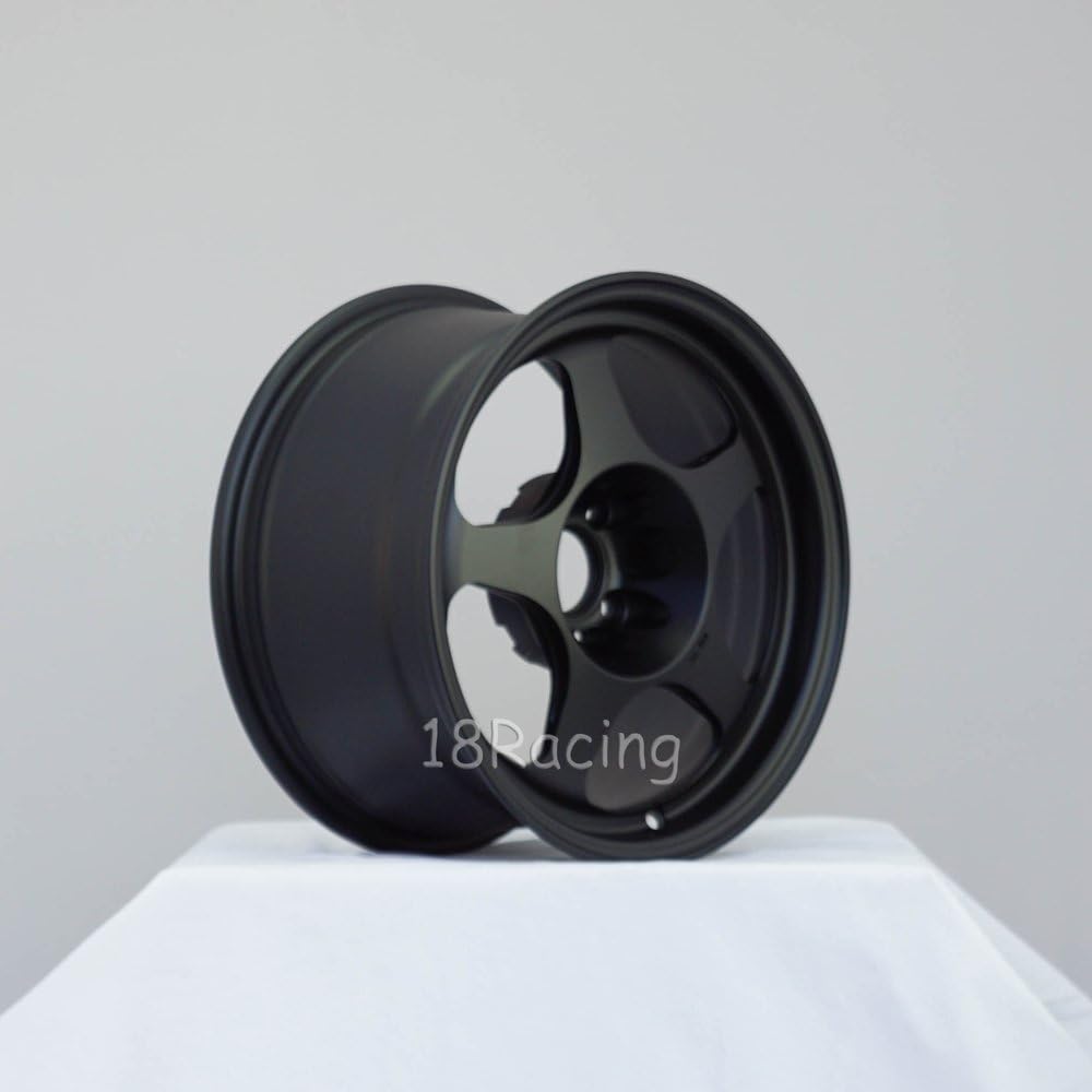 4 PCS ROTA SLIPSTREAM WHEELS 15X8 PCD:4X100 OFFSET:40 HB67.1 SATIN BLACK