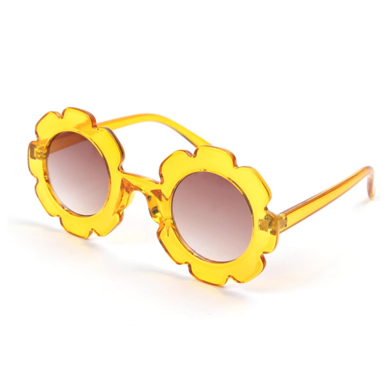 Yardenfun 1Pc Adorable Sunflower Glasses for Transparent Yellow Frame Safe Material for Outdoor Activities and Present Giving Stylish Eye Protection for Boys