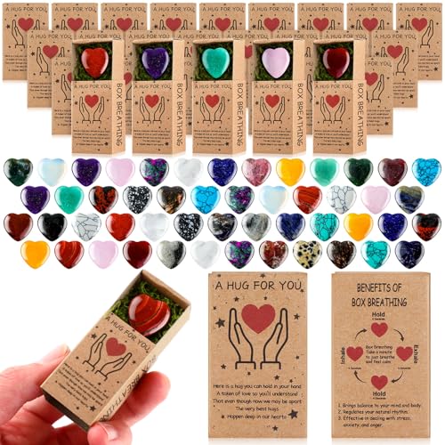 Landical 50 Sets Mother's Day Pocket Hug Token Gifts Bulk