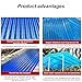 LLYLAFDC Blue Polycarbonate Roofing Sheet 70% Shading Rate,2mm 5pcs DIY Replacement Roofing Sheet, Insulating Roofing Cladding Panel,Anti-UV Transparent Rainproof Board, Easy to Cut(35 * 24in)