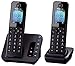 Produktbild Panasonic KX-TGH222GB Komfort-Telefon mit Anrufbeantworter, Wecker & Babyphone, Schwarz