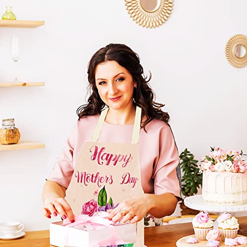 Tpqka Happy Mother Day Apron For Women, Adjustable Kitchen Chef Cooking Work Cute Flowers Apron Gift For Mom,Wife, Grandma, Mother Day Birthday Garden Christmas #TOP4