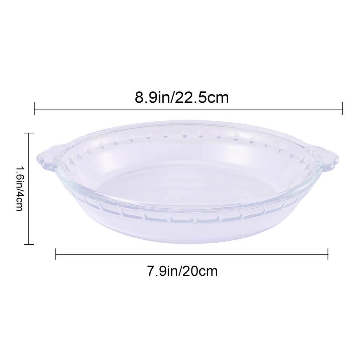 Portionsteller, Unterteilte Essteller, Der Diät-Kontrollteller, Pizzaform aus Glas, Kuchenform Glas: Wiederverwendbare Kuchenbackplatten mit Griffen, Transparente runde Backform
