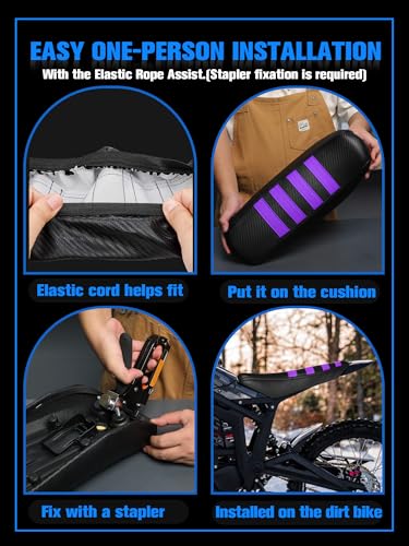 Image of Electric Dirt Bike Seat Cover for Talaria Sting MX3 /R MX4 MX5 /Pro Electric Bike Purple