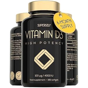 Vitamin D3 4000 IU – Vitamin D Tablets High Strength – 180 Softgel Capsules – VIT D Supplement for Strong Bones, Muscles, Teeth, Immune System – High Absorption Cholecalciferol D3 Vitamins 4000IU