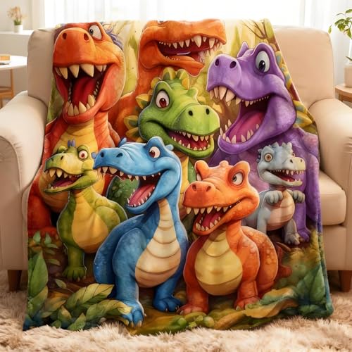 VUKHWX Manta de Dinosaurios Divertido Edredón