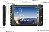 Vista 2 de Escáner de código de barras Android para tableta industrial resistente con motor de escaneo de barras 2D Honeywell Batería de 7200 mAh WiFi