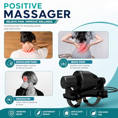 Image of Dr. Care Black Electric Handheld Massager - Dual-Speed Floating Action for Ultimate Head, Neck & Body Pain Relief - Perfect for Stress Relief and Muscle Tension