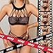Famstar Sexy Lingerie for Women Naughty Fishnet Lingerie Set Bodysuit Outfits Teddy Erotic Sheer Mesh Lingerie Black