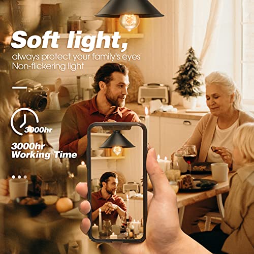 Kewanno St64 Edison Incandescent 40W Dimmable Decorative E26 E27 Warm Light Vintage Light Bulbs For Outdoor Light Socket, Chandelier, Light Fixture, 4 Pack #TOP2