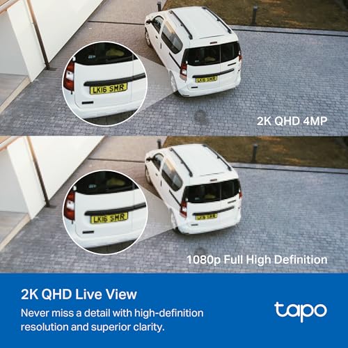 Image of Tapo TP-Link 2K QHD Floodlight Camera for Outdoor Security, Wired, 2800 Lumens, 270 Motion-Activated, Free Vehicle /Person Detection, No Subscription Required, Works w /Alexa & Google (Renewed)