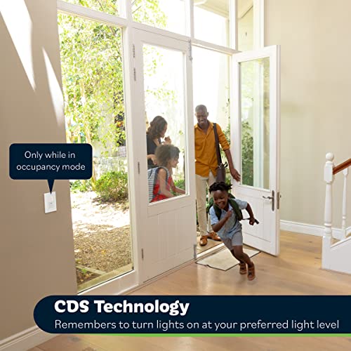 Topgreener Motion Sensor Switch, Neutral Wire Required, Pir Sensor Light Switch With Ambient Light Level Detector, Occupancy & Vacancy Modes, 150W Led/Cfl, Single Pole, Tdos5-M-W-2Pcs, White #TOP4