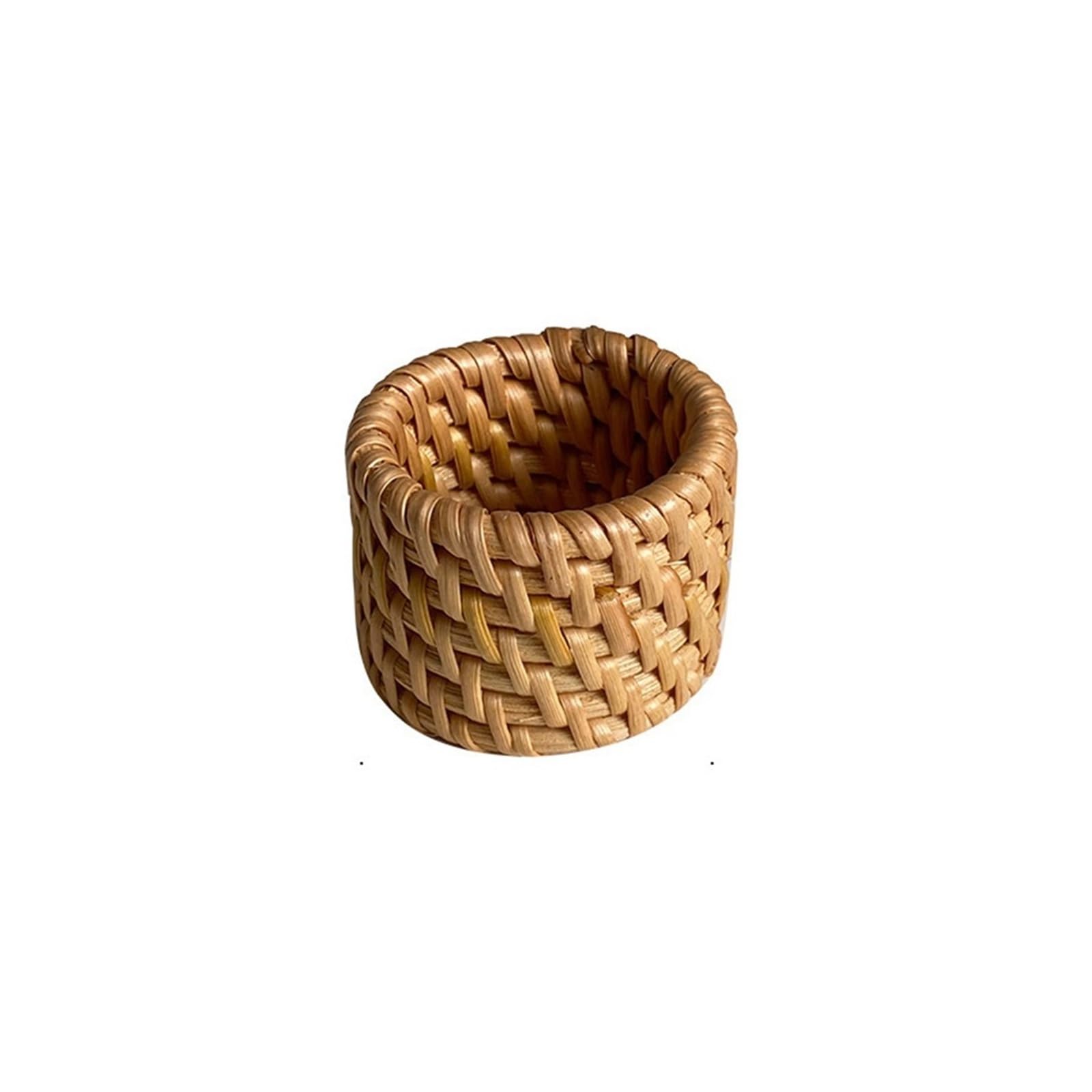 Handwoven Rattan Napkin Rings 12Pcs Natural Rustic Table Decor