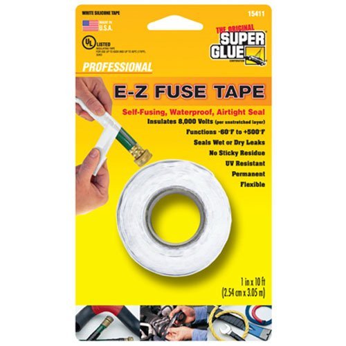SUPER GLUE Corp/Pacer TECH 15411-12 White Silicone Tape, 1