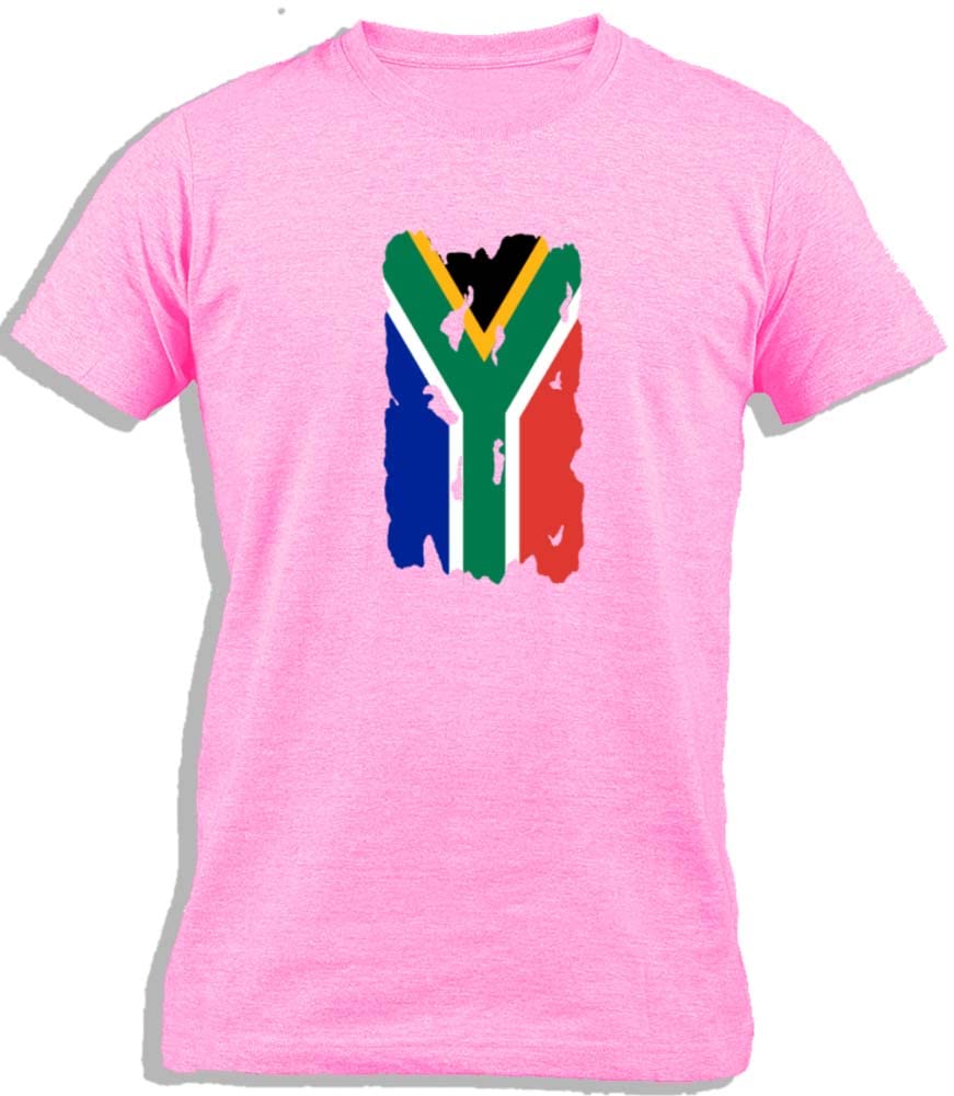 Ay Cabron™ South African Burn Flag | Burnt Flag Of South Africa | National International Day Celebration Cotton T-Shirt For Kids