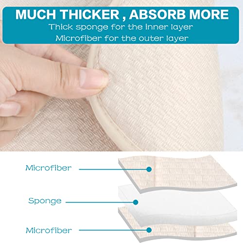 Microfiber Dish Drying Mat Super Absorbent Dish Drying Rack Pads Kitchen Counter Mat (16Inch X 18Inch, Creamx2) #TOP2