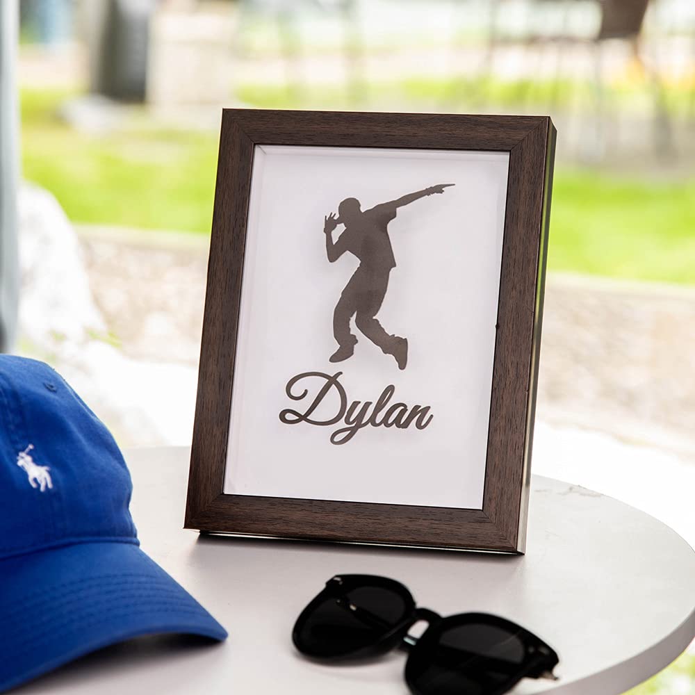 Custom Dance Shadow Box Pin Frames Wood Table Desktop Personalized Dancing Pose Name Shadow Box Display Case Birthday Graduation Gifts for Dancers Men Women Graduation Student Teacher