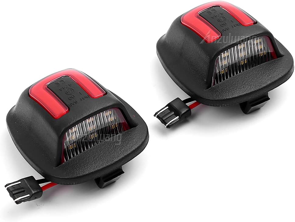 2pcs Car Accessories Led Number Plate Light Lamp Compatible with Nis-san Xte-rra Ro-niz WD22 1999-2004, Compatible with Fro-ntier Na-vara NP300 D22 1998-2004 Canbus