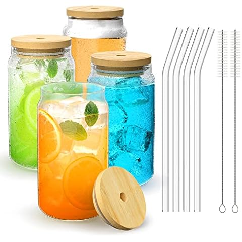Finew Bamboo Lidded Glass Cup Set Cover