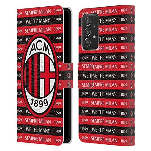 Étui Samsung Galaxy A53 5G AC Milan anti-choc portefeuille cuir pratique