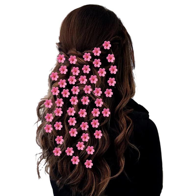 Hair Flare Hair Pin, Bright Flower with 1 Center Bead, Pack of 50 Pins_2767