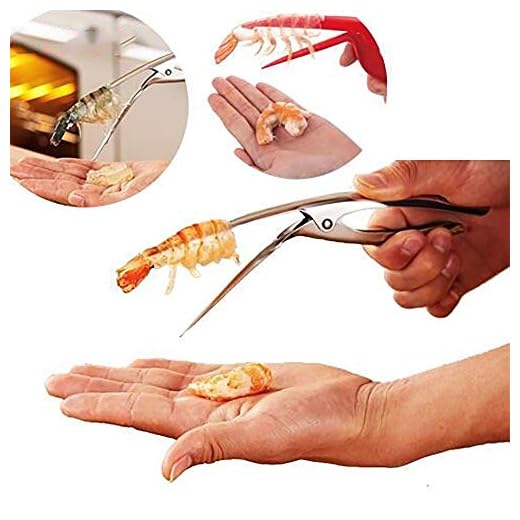 Shrimp Deveiner Tool, Shrimp Cleaner Knife Prawn & Seafood Peeler - Premium Ergonomic Handle Peeler Kitchen Tools (Stainless Steel)