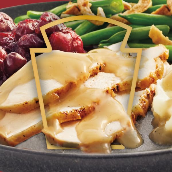 Image of Heinz HomeStyle Turkey Gravy, Classic Savory Flavor, Meal Enhancer No Artificial Preservatives Thick Creamy Texture for Mashed Potatoes Meat, 18 Ounce (Pack of 12)