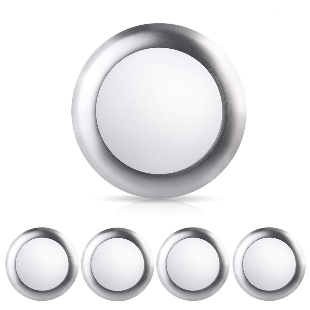 ECOELER 6inch LED Flush Mount Ceiling Light, Dimmable Surface Mount LED Disk Light, Aluminum Trim, 16.5W, 4000K Cool White, 1000LM, Brushed Nickel Finished, ETL Listed, 4Pack