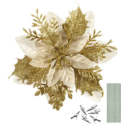 12 Unidades Enfeites De Flores Artificiais Enfeites De Rosa Para Arvore De Natal Decorações De Natal