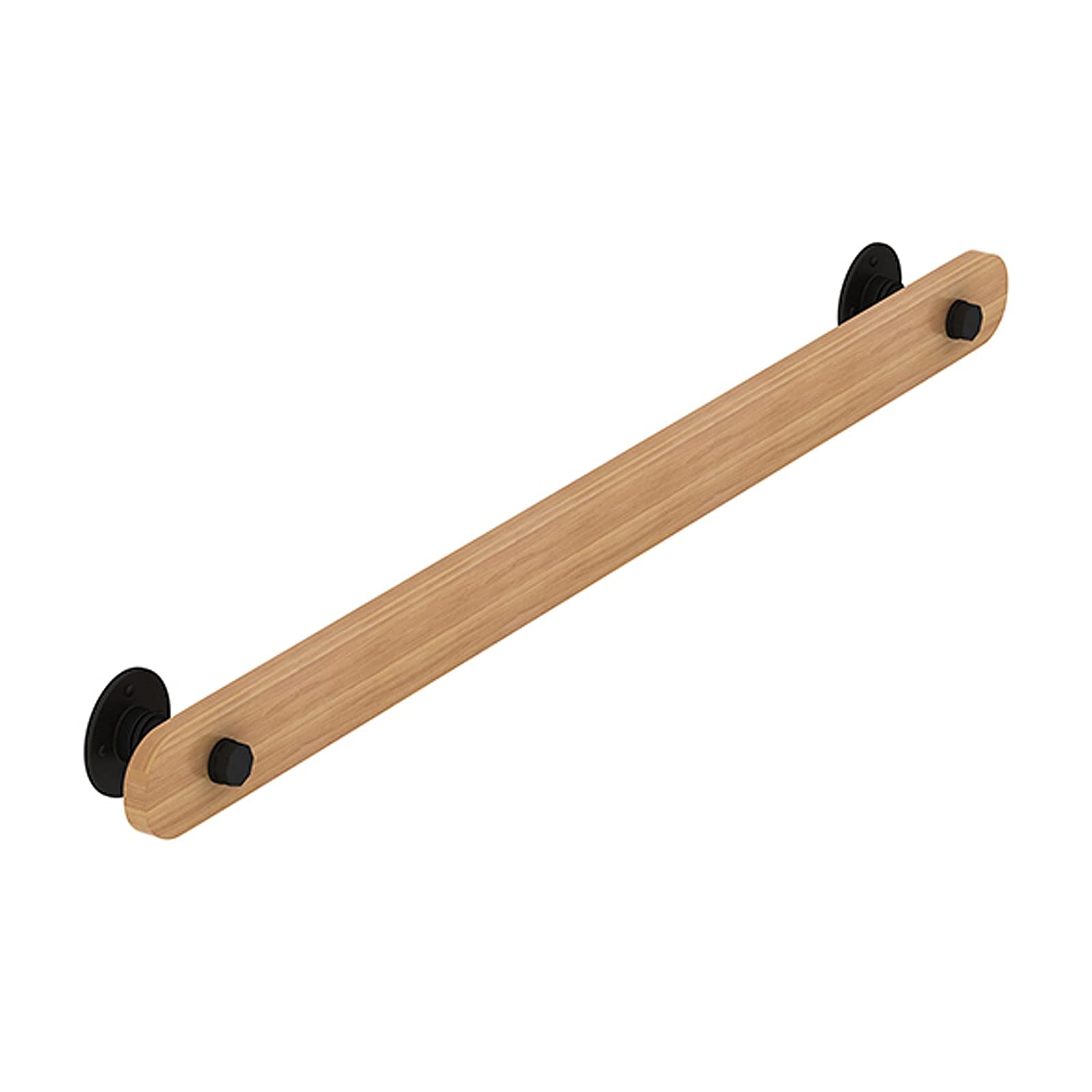 Barre d'appui murale pour escaliers en bois de 120cm avec supports inclus
