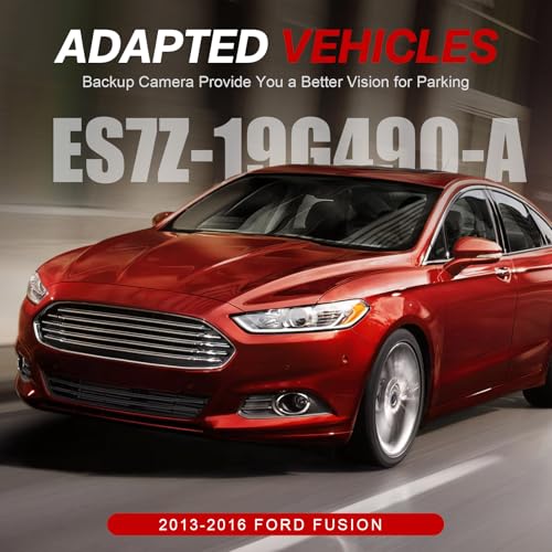 Image of ES7Z-19G490-A Backup Camera Compatible with Ford Fusion 2013 2014 2015 2016 Parking Assist Rear View Camera Replace# DS7T19G490AA