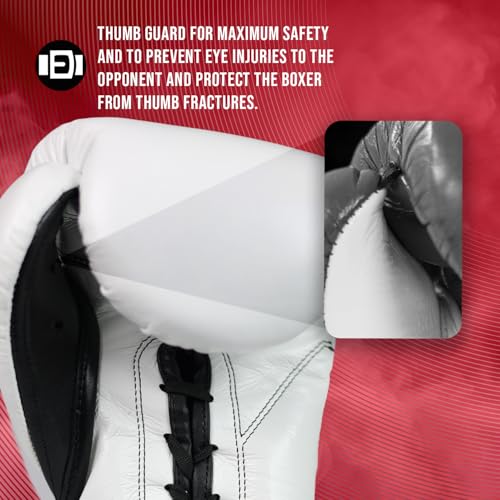 Image of CLETO REYES Traditional Professional-Grade Boxing Gloves with Laces for Training, Sparring and Heavy Punching Bags for Men and Women, MMA, Kickboxing, Muay Thai
