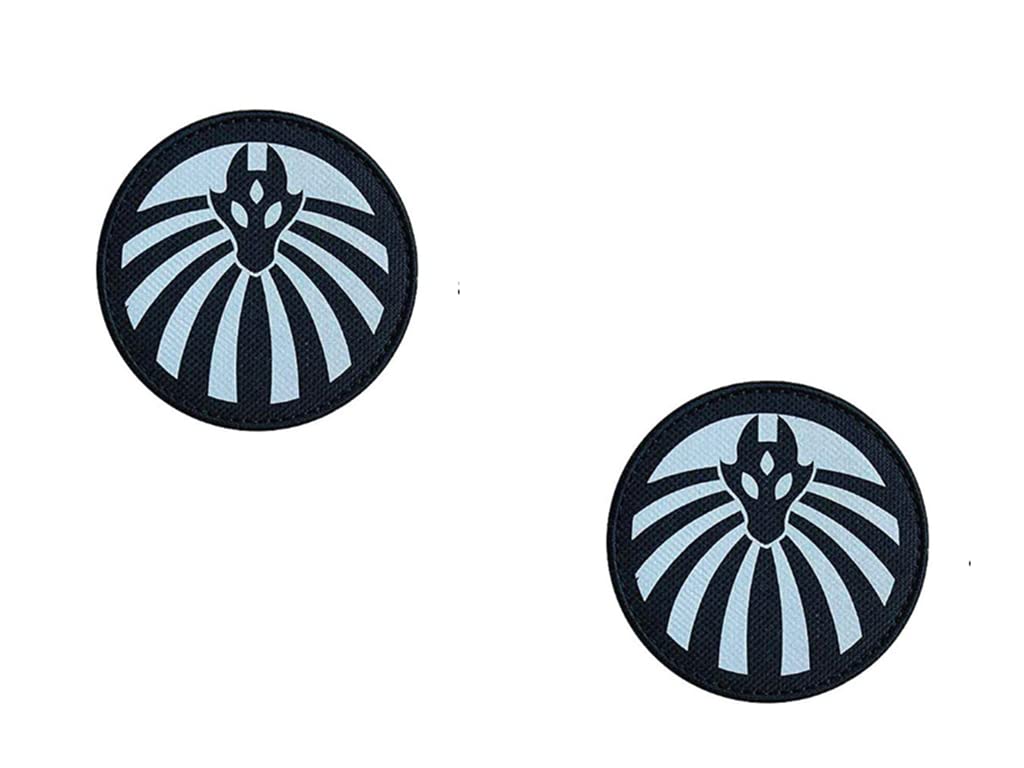 2 Pieces SCP Foundation Special Containment Procedures Foundation Mobile Task Forces Epsilon-11 Nine-Tailed Fox Patches IR Infrared Reflective Applique Patches