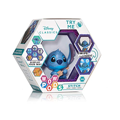 WOW! PODS Disney Lilo & Stitch Stitch Figurine de Collection Officielle Disney Lumineuse à tête branlante