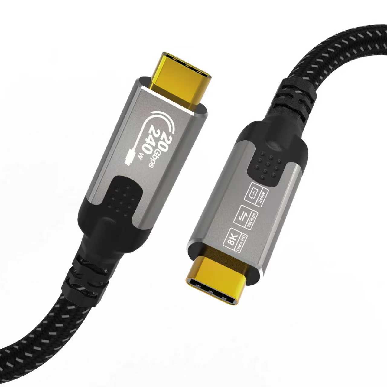 CABLAPTOP cavo usb type-c 0,5 mt,Cavo USB C 3.2 Gen2x2, 20Gbps,Cavo Dati USB Type C, Cavo USB C a USB C, PD3.1 240W,Cavo Video 8K/4K@60Hz per MacBook Pro,iPad Pro,Dock,PSSD,Monitor