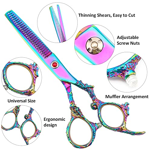 Professional Hair Cutting Scissors Sets Multifunctional Thinning Scissors Straight Shears Tools Stainless Steel Salon Barber Hairdressing Scissors For Men Women Home Use #TOP2
