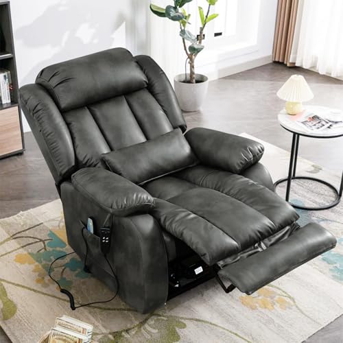 Image of Infinite Position Lay Flat Power Lift Recliner Chair for Elderly, Grey