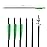 IRQ 20 Inch Crossbow Bolts and Crossbow Broadheads Set, Carbon Crossbow Arrows for Hunting and Outdoor Practice, 12 Green Arrows, 6 Broadheads(18 Pack)