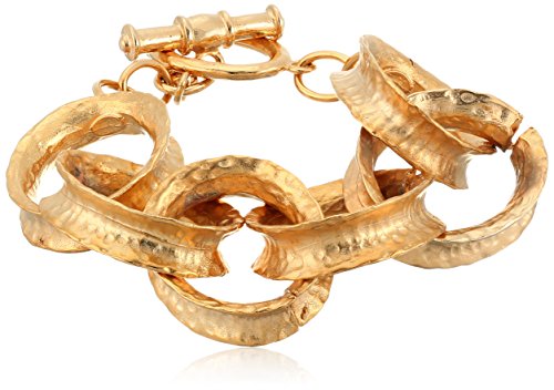 Kenneth Jay Lane Satin Gold Oval Link Bracelet, 8.5"