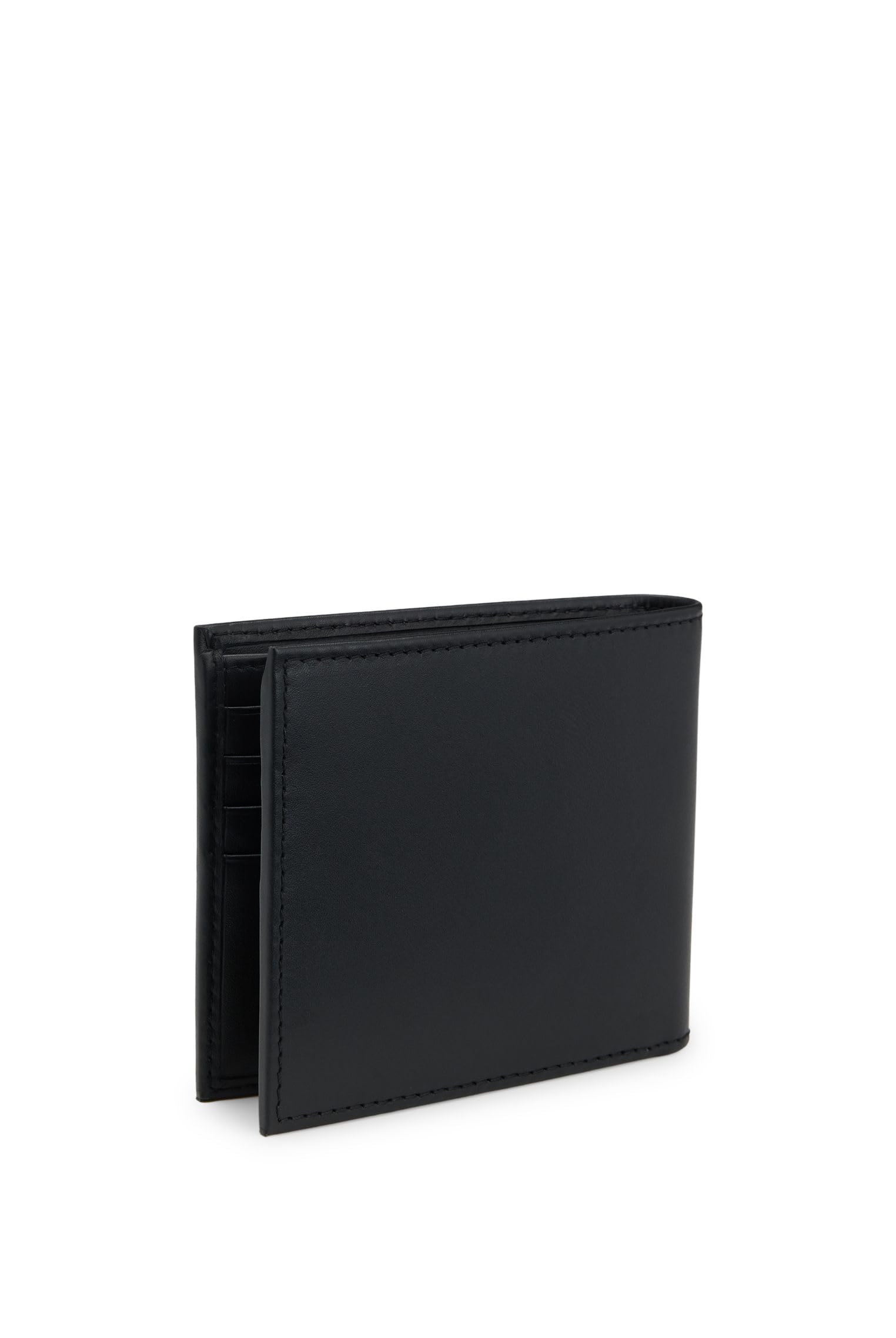 BOSS Hombres Randy N Cartera de cuero con logo