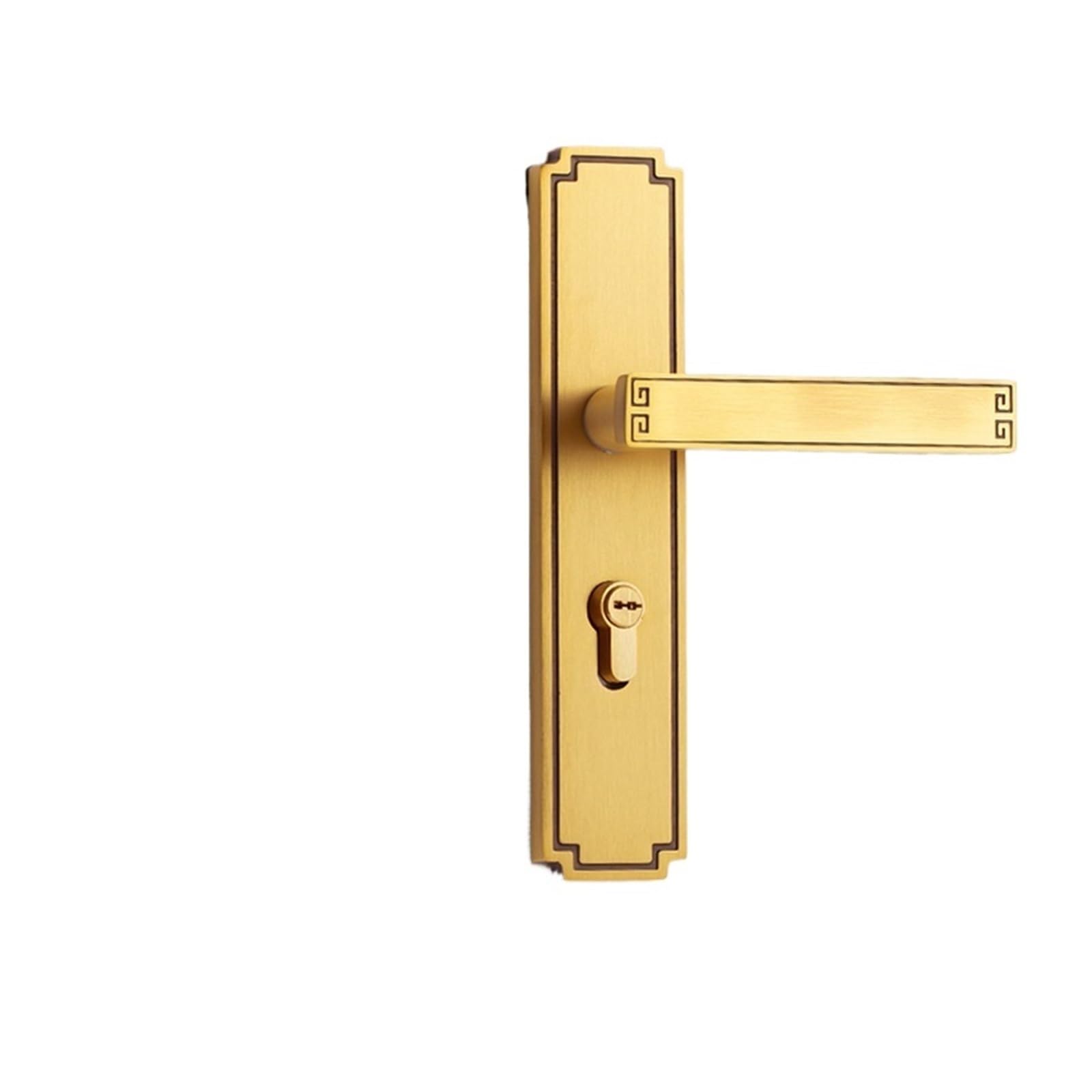 Serrure de porte silencieuse pour chambre et maison en cuivre véritable
