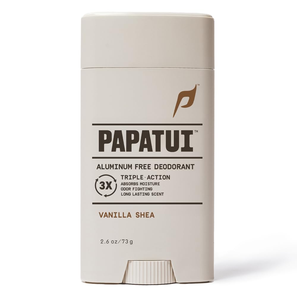 Papatui by Dwayne Johnson Aluminum-Free Deodorant for Men | Odor Protection, Moisture Absorption, Skin Nourishing Formula | Vanilla Shea | 2.6oz