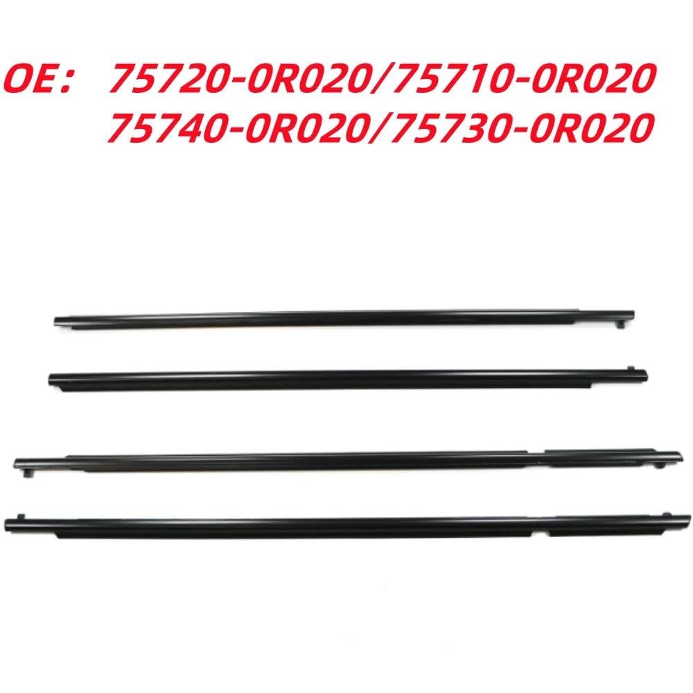 Strisce protettive per Portiere Auto per Toyota RAV4 2009 2010 2011 2012 Striscia Esterna di Guarnizione in Gomma ABS Nera per finestrini Auto