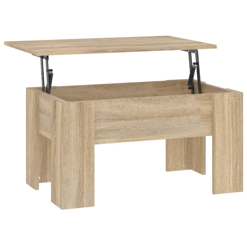 Couchtisch Sonoma-Eiche 79x49x41 cm Holzwerkstoff, Couchtisch, Wohnzimmertisch, Beistelltisch - für Wohnzimmer und Büro - Mittelpunkt für Ihr Zuhause