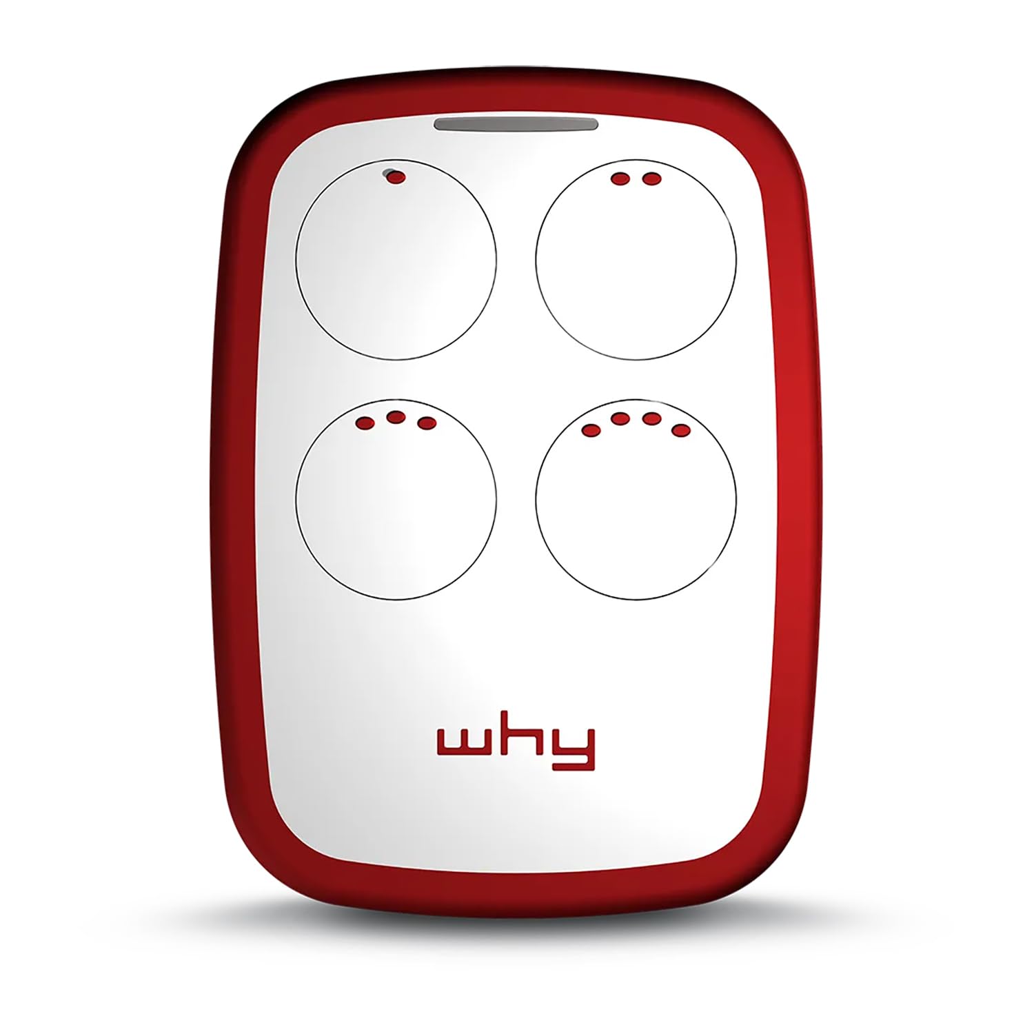 Télécommande 4 en 1 WHY EVO NOA rolling code et code fixe de 280 à 868 MHz rouge