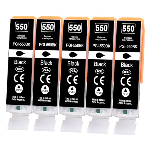 Yowell PGI-550 XL PGBK Druckerpatronen Kompatibel für Canon PGI-550XL PGBK Schwarz Patronen für Canon MX925 Druckerpatronen, für Pixma IP7250 IP7200 IX6850 MX925 MX725 MG5550 MG5650 MG7550 IP8750 Yowell PGI-550 XL PGBK Druckerpatronen Kompatibel für Canon PGI-550XL PGBK Schwarz Patronen für Canon MX925 Druckerpatronen, für Pixma IP7250 IP7200 IX6850 MX925 MX725 MG5550 MG5650 MG7550 IP8750